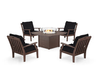 Thumbnail for Trex Yacht Club 5-Piece Deep Seating Set with Square Fire Pit Table