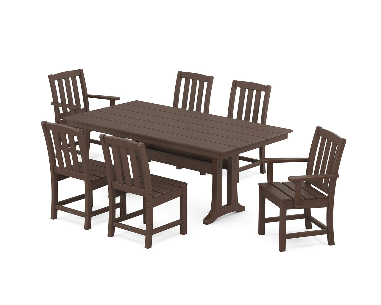 Trex Cape Cod 7-Piece Farmhouse Dining Set with Trestle Legs