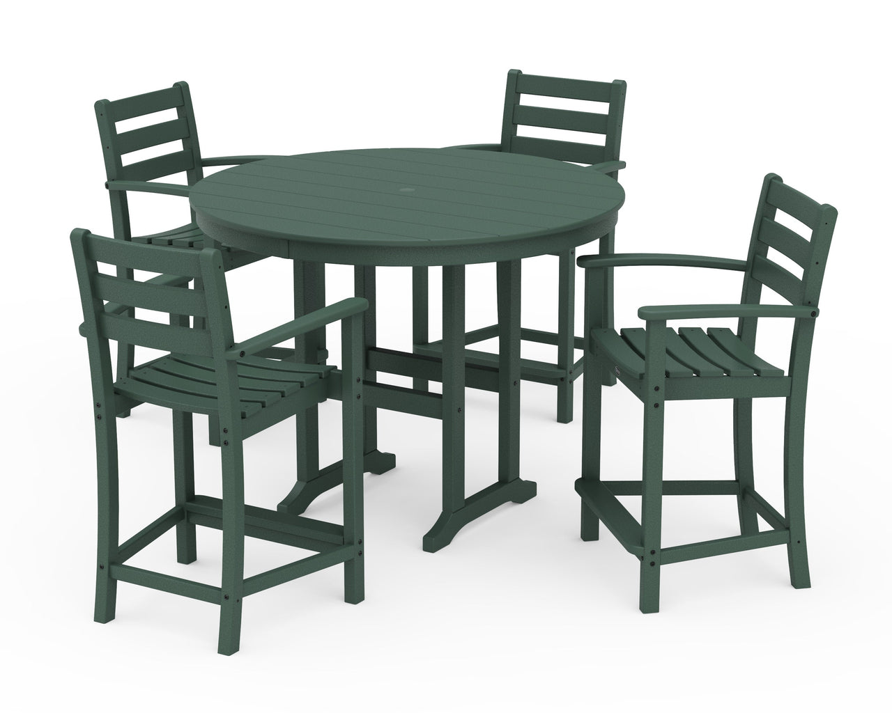 Trex Monterey Bay 5-Piece Arm Chair Counter Set