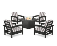 Thumbnail for Trex Rockport 5-Piece Deep Seating Set with Square Fire Pit Table