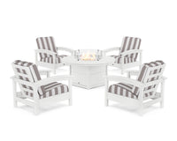 Thumbnail for Trex Rockport 5-Piece Deep Seating Set with Round Fire Pit Table
