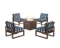 Thumbnail for Trex Eastport Modular 5-Piece Deep Seating Set with Round Fire Pit Table
