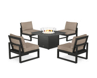 Thumbnail for Trex Eastport Modular 5-Piece Deep Seating Set with Yacht Club Fire Pit Table