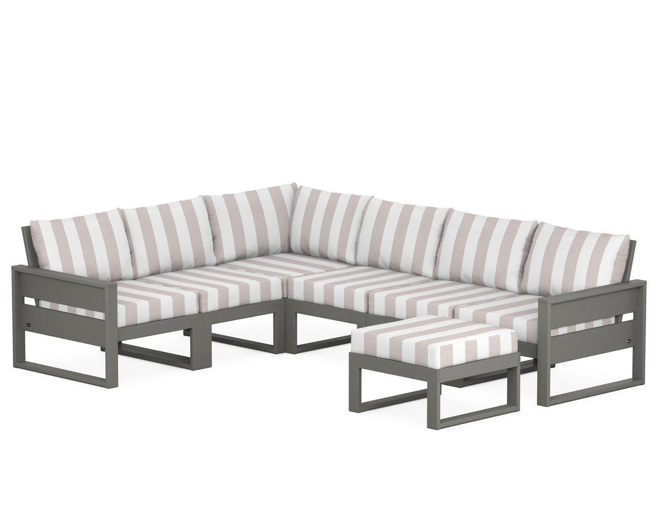 Trex Eastport 6-Piece Sectional with Ottoman