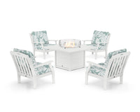 Thumbnail for Trex Yacht Club 5-Piece Deep Seating Set with Square Fire Pit Table