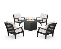 Thumbnail for Trex Yacht Club 5-Piece Deep Seating Set with Square Fire Pit Table