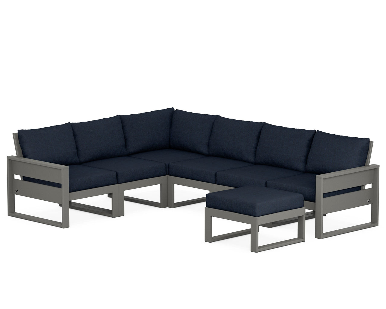 Trex Eastport 6-Piece Sectional with Ottoman