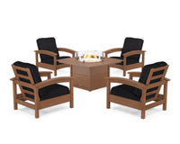 Thumbnail for Trex Rockport 5-Piece Deep Seating Set with Square Fire Pit Table