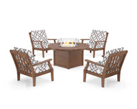 Thumbnail for Trex Yacht Club 5-Piece Deep Seating Set with Round Fire Pit Table