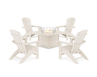 Thumbnail for Trex Yacht Club Adirondack 5-Piece Set with Fire Pit Table - Sand Castle