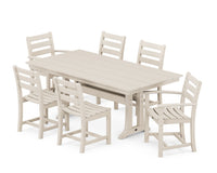 Thumbnail for Trex Monterey Bay 7-Piece Farmhouse Trestle Dining Set - Sand Castle