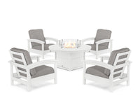 Thumbnail for Trex Rockport 5-Piece Deep Seating Set with Round Fire Pit Table
