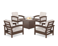Thumbnail for Trex Rockport 5-Piece Deep Seating Set with Square Fire Pit Table