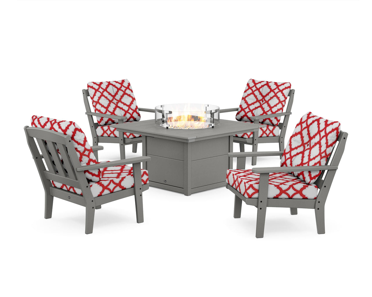 Trex Cape Cod 5-Piece Deep Seating Set with Fire Pit Table