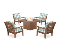 Thumbnail for Trex Yacht Club 5-Piece Deep Seating Set with Fire Pit Table