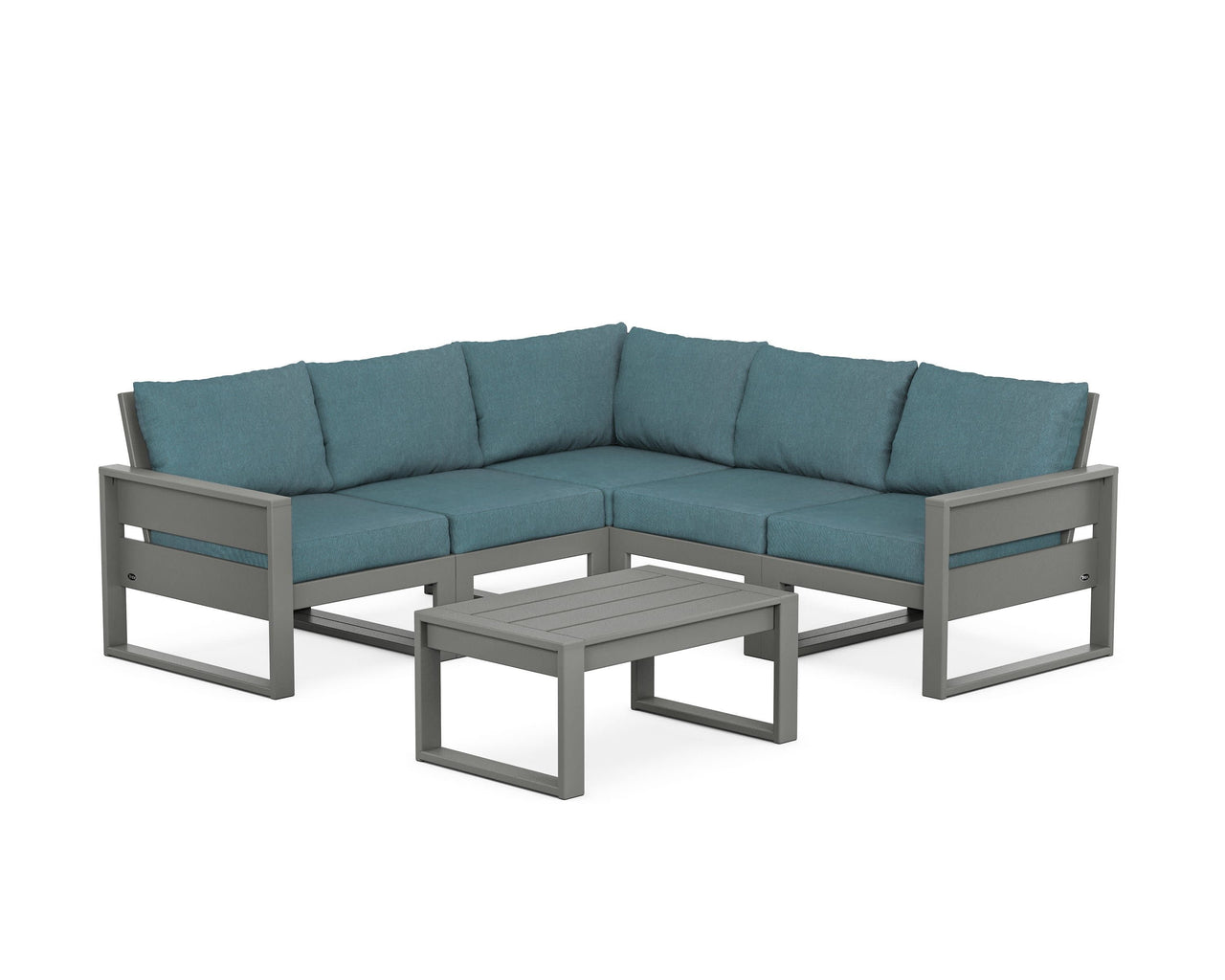 Trex Eastport 6-Piece Deep Seating Sectional + Coffee Table Set