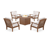 Thumbnail for Trex Yacht Club 5-Piece Deep Seating Set with Fire Pit Table