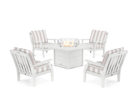 Thumbnail for Trex Yacht Club 5-Piece Deep Seating Set with Fire Pit Table