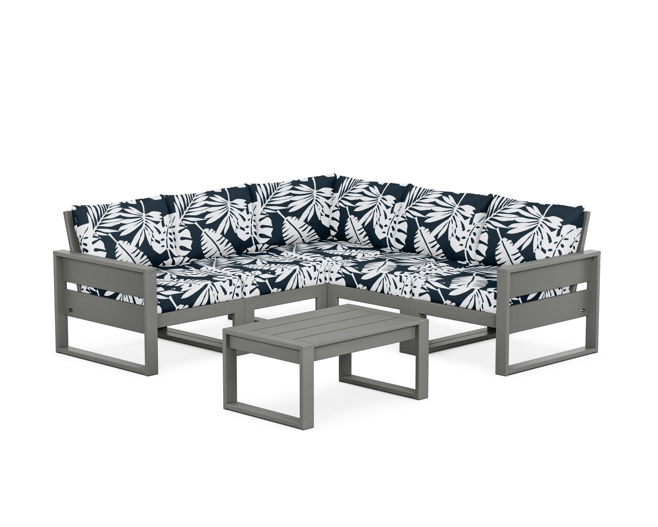 Trex Eastport 6-Piece Deep Seating Sectional + Coffee Table Set