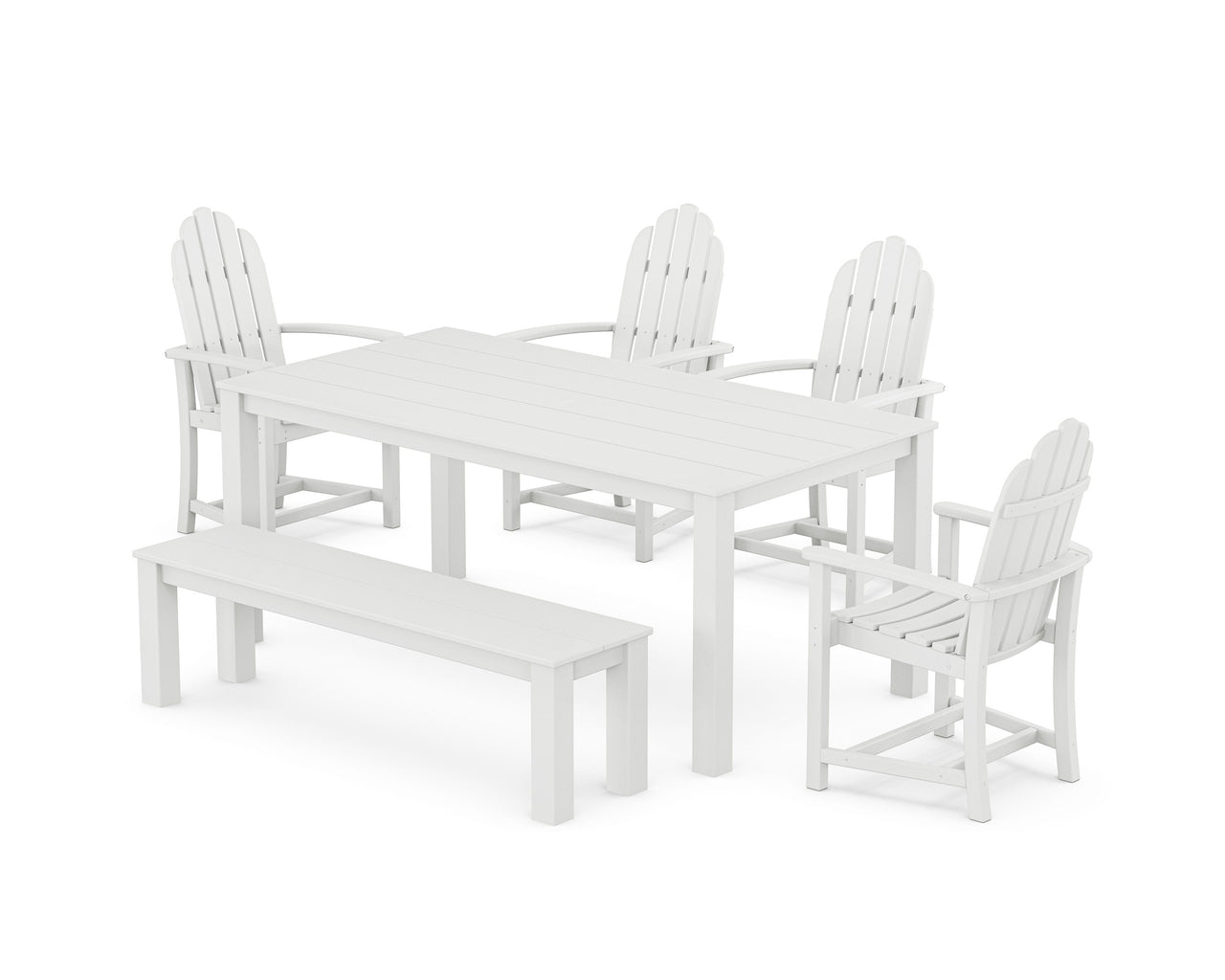 Trex Cape Cod Adirondack 6-Piece Parsons Dining Set with Bench