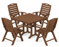 Thumbnail for Trex Yacht Club Highback 5-Piece Farmhouse Trestle Dining Set