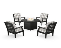 Thumbnail for Trex Yacht Club 5-Piece Deep Seating Set with Round Fire Pit Table