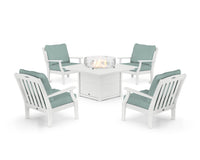 Thumbnail for Trex Yacht Club 5-Piece Deep Seating Set with Square Fire Pit Table