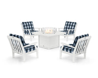 Thumbnail for Trex Yacht Club 5-Piece Deep Seating Set with Fire Pit Table