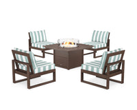 Thumbnail for Trex Eastport Modular 5-Piece Deep Seating Set with Square Fire Pit Table