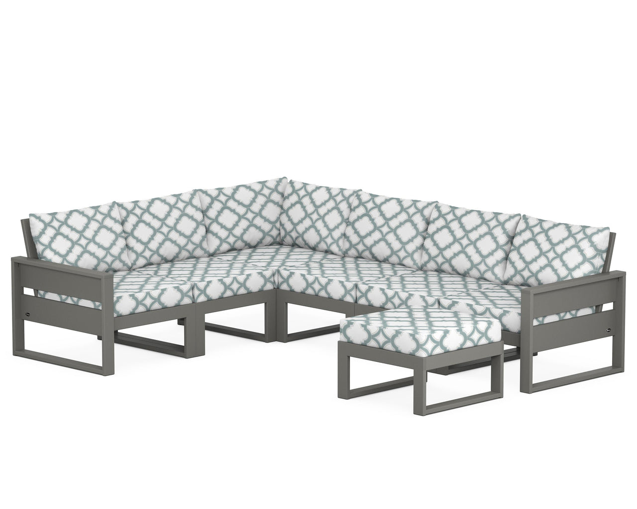 Trex Eastport 6-Piece Sectional with Ottoman