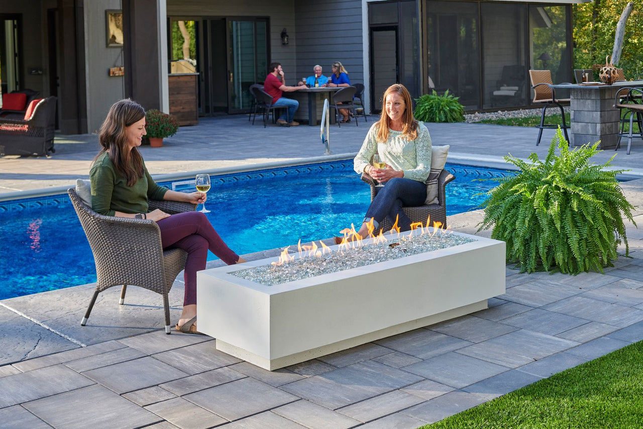 White Cove 72" Linear Gas Fire TableCV-72WT