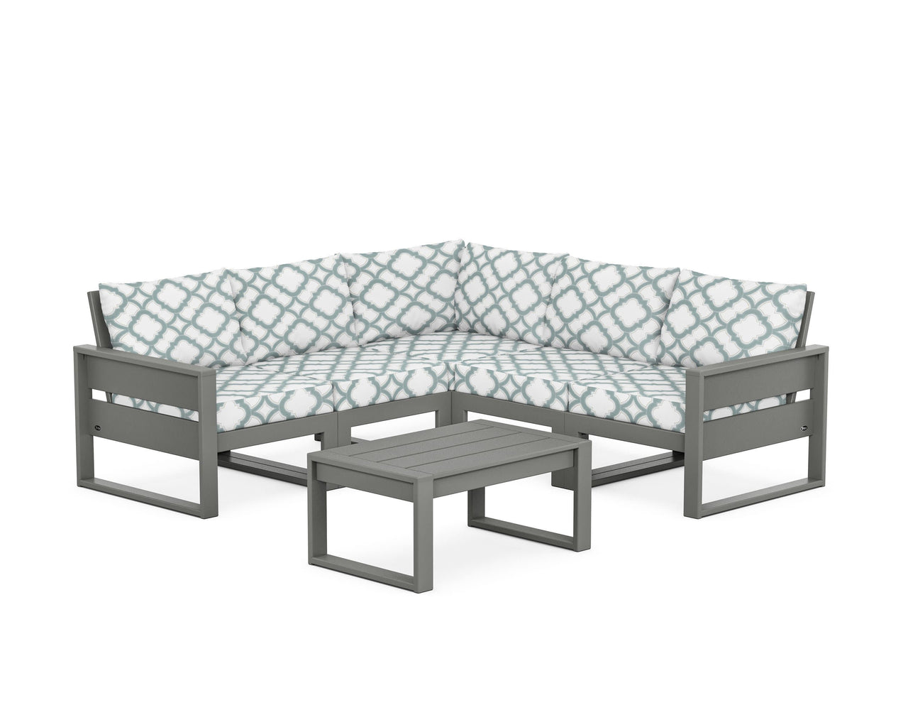 Trex Eastport 6-Piece Deep Seating Sectional + Coffee Table Set
