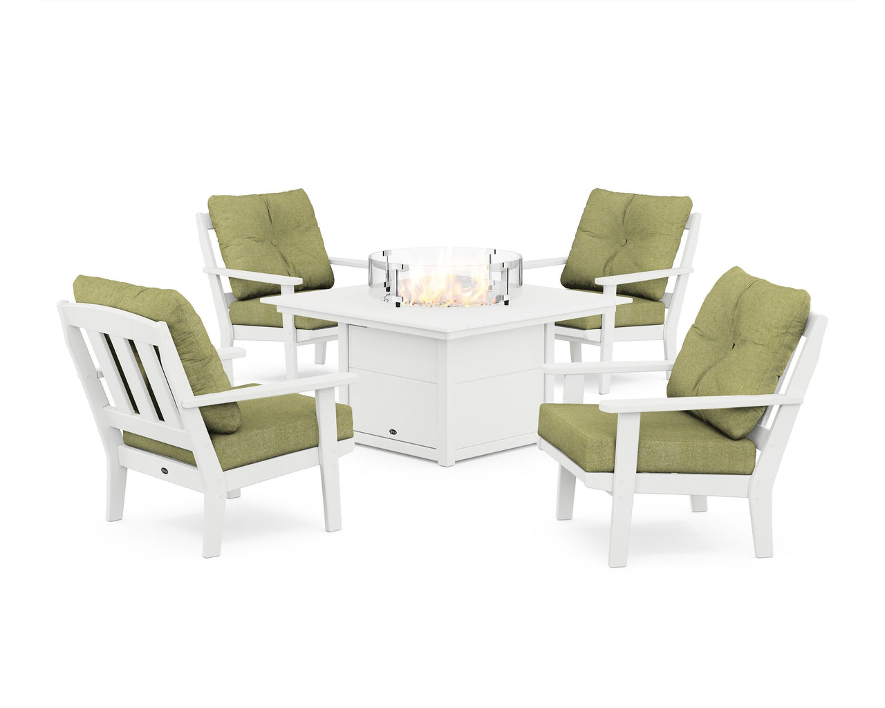 Trex Cape Cod 5-Piece Deep Seating Set with Fire Pit Table
