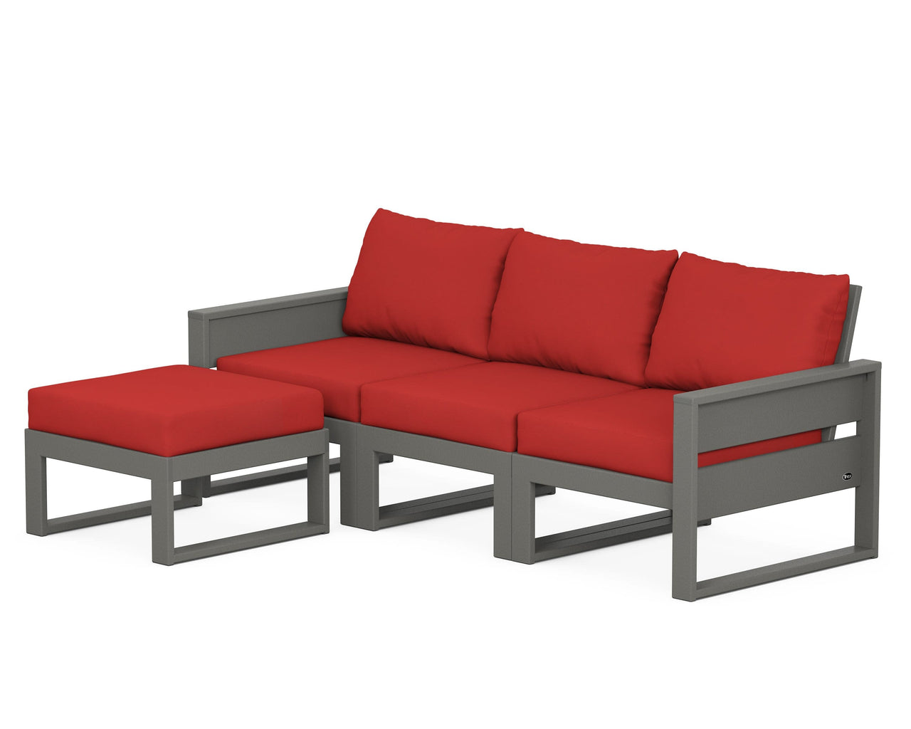 Trex Eastport 4- Piece Sectional with Ottoman