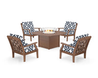 Thumbnail for Trex Yacht Club 5-Piece Deep Seating Set with Fire Pit Table