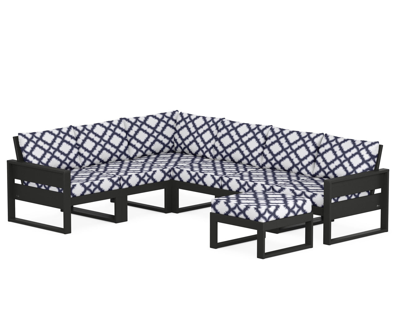 Trex Eastport 6-Piece Sectional with Ottoman