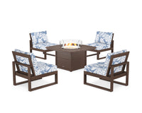 Thumbnail for Trex Eastport Modular 5-Piece Deep Seating Set with Yacht Club Fire Pit Table