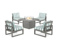 Thumbnail for Trex Eastport Modular 5-Piece Deep Seating Set with Square Fire Pit Table