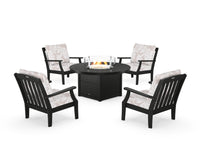 Thumbnail for Trex Yacht Club 5-Piece Deep Seating Set with Round Fire Pit Table