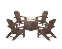 Thumbnail for Trex Yacht Club Adirondack 5-Piece Set with Fire Pit Table
