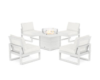 Thumbnail for Trex Eastport Modular 5-Piece Deep Seating Set with Square Fire Pit Table