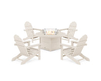 Thumbnail for Trex Cape Cod Adirondack 5-Piece Set with Round Fire Pit Table - Sand Castle