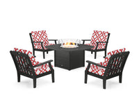 Thumbnail for Trex Yacht Club 5-Piece Deep Seating Set with Fire Pit Table