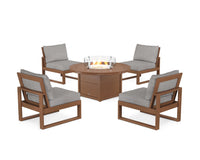 Thumbnail for Trex Eastport Modular 5-Piece Deep Seating Set with Round Fire Pit Table