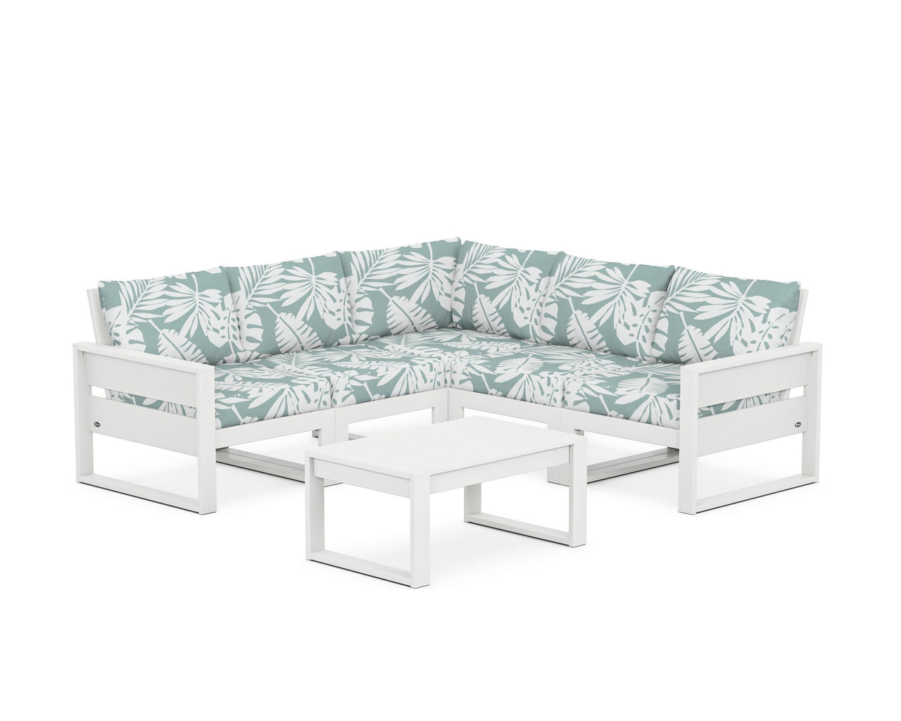 Trex Eastport 6-Piece Deep Seating Sectional + Coffee Table Set