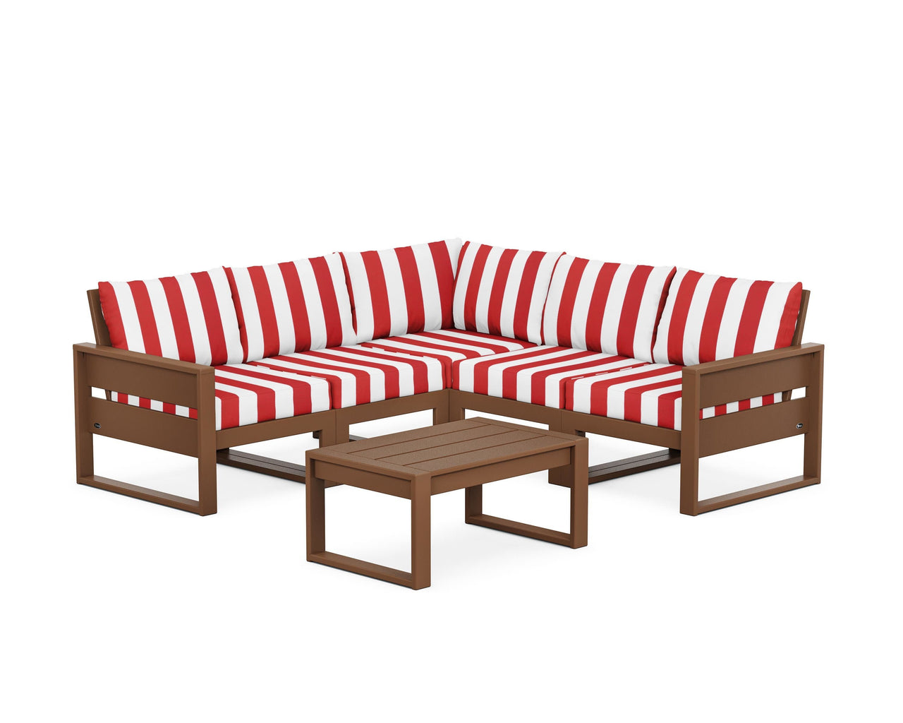 Trex Eastport 6-Piece Deep Seating Sectional + Coffee Table Set