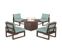 Thumbnail for Trex Eastport Modular 5-Piece Deep Seating Set with Round Fire Pit Table