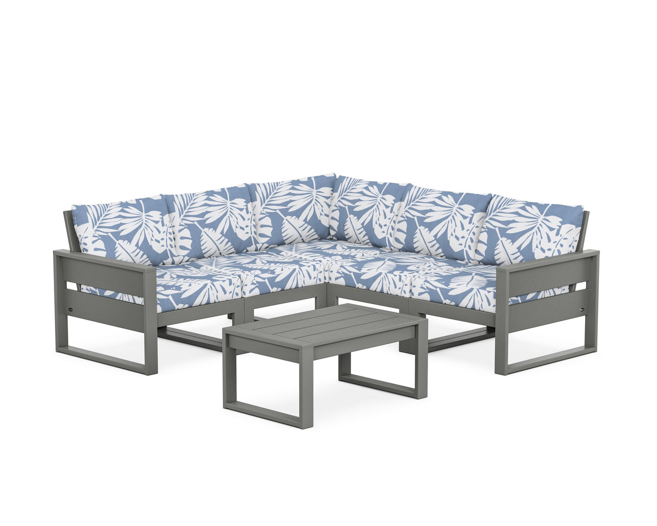 Trex Eastport 6-Piece Deep Seating Sectional + Coffee Table Set