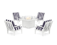 Thumbnail for Trex Yacht Club 5-Piece Deep Seating Set with Fire Pit Table
