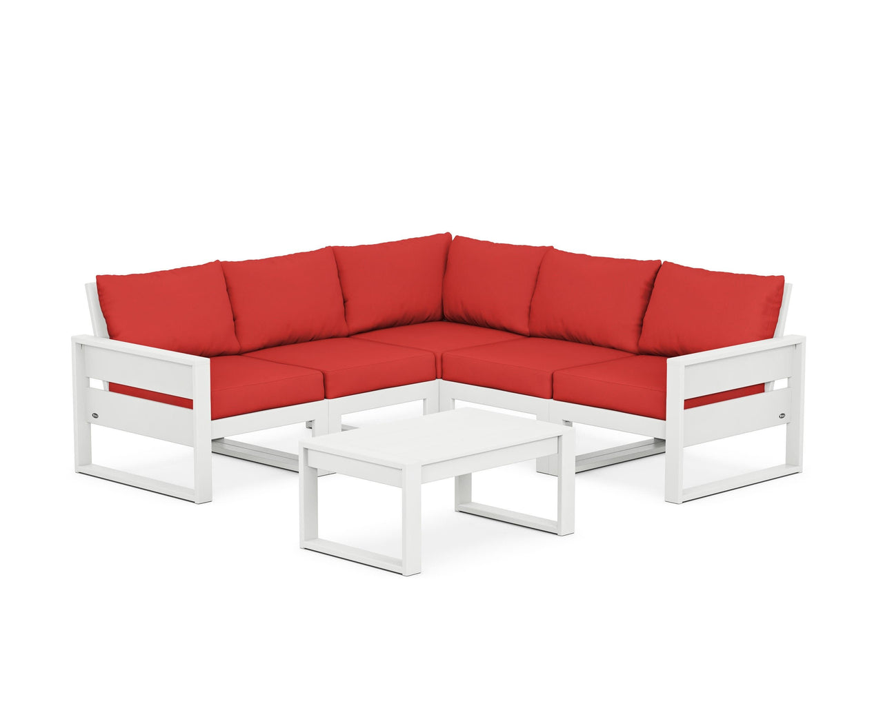 Trex Eastport 6-Piece Deep Seating Sectional + Coffee Table Set